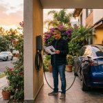 =Cargador doméstico para auto eléctrico instalado en casa en México